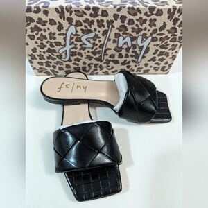 FRENCH SOLE - Jolene Sandal, Black Napa, Size 6